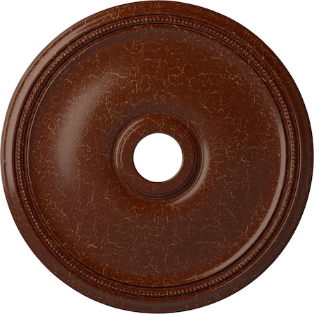 Ekena Millwork Theia Medallion (Canopies up to 6 3/4"), 24"OD x 3 5/8"ID x 1 3/4"P, Burnished Mahogany Crackle CM24THBMC